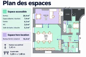 Bureau privé - 75017 - 6 postes - 3350€