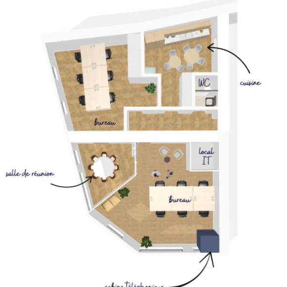 Espace indépendant 120 m² 16 postes Location bureau Rue de la République Lyon 69001 - photo 2