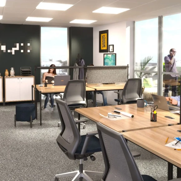 Bureau privé 14 m² 4 postes Coworking Rue d'Amiens Lille 59800 - photo 2