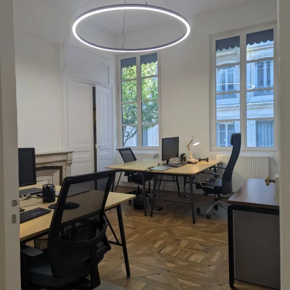 Bureau privé 19 m² 5 postes Location bureau Rue Franklin Lyon 69002 - photo 1