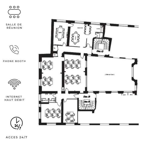 Espace indépendant 200 m² 28 postes Location bureau Rue Beaubourg Paris 75003 - photo 3