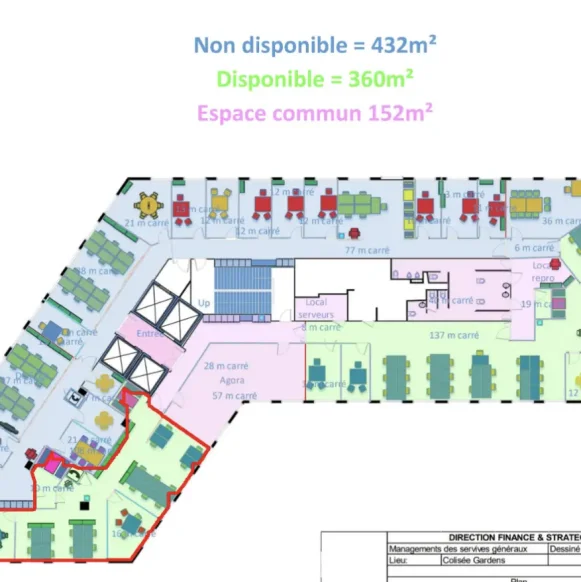 Bureau privé 155 m² 38 postes Location bureau Avenue de l'Arche Courbevoie 92400 - photo 1