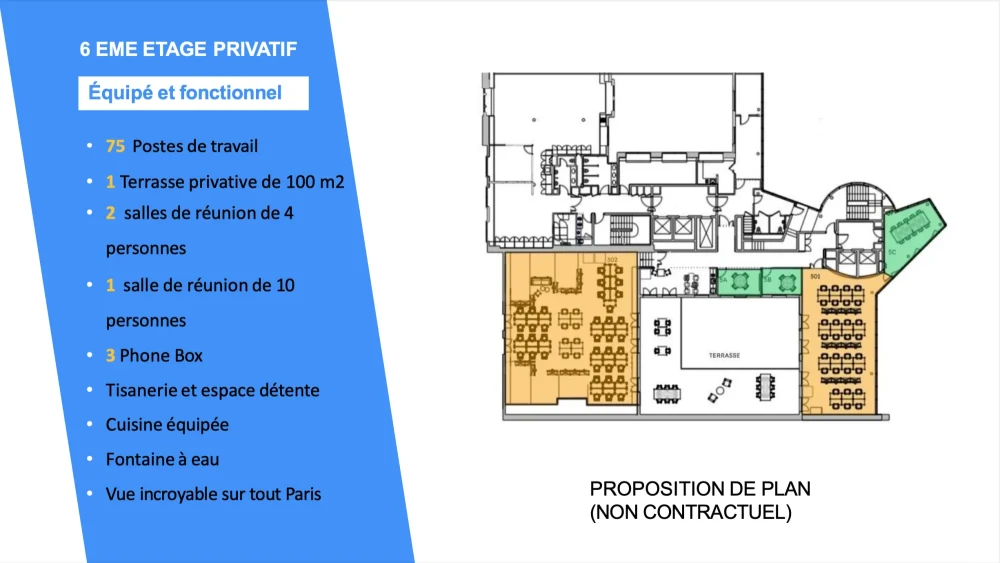 Bureau privé - 75009 - 54 postes - 42500€