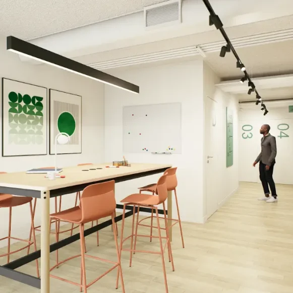 Bureau privé 16 m² 5 postes Location bureau Rue Clavel Paris 75019 - photo 3