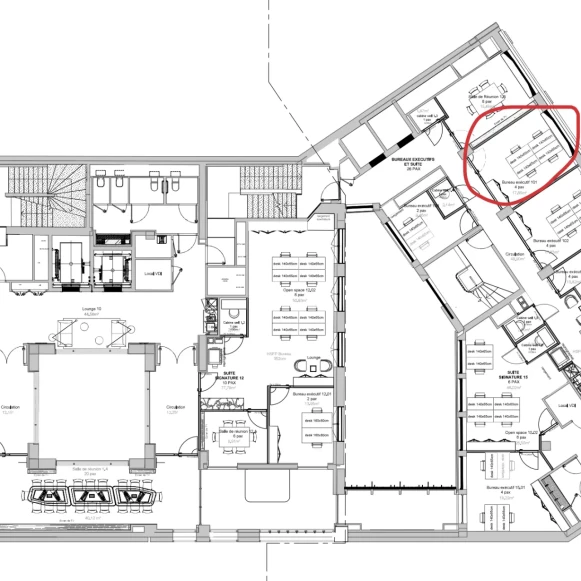 Bureau privé 17 m² 4 postes Location bureau Avenue de Messine Paris 75008 - photo 1