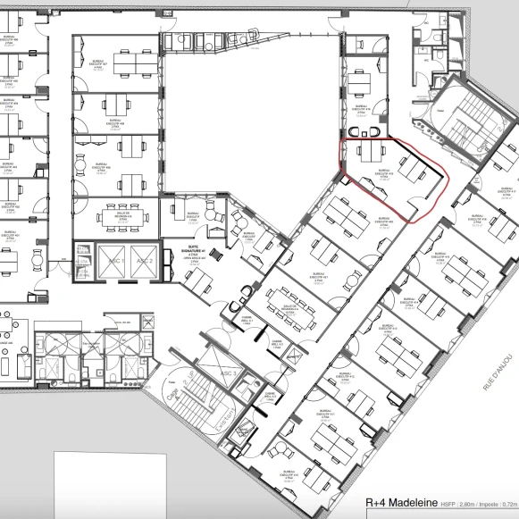 Bureau privé 17 m² 4 postes Location bureau Boulevard Malesherbes Paris 75008 - photo 1