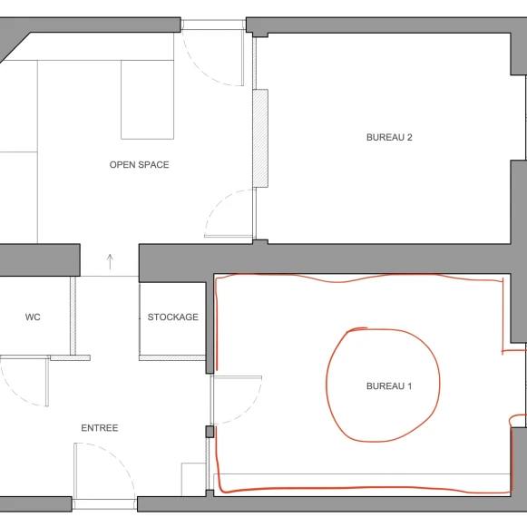 Espace indépendant 18 m² 4 postes Location bureau Passage d'Enfer Paris 75014 - photo 3