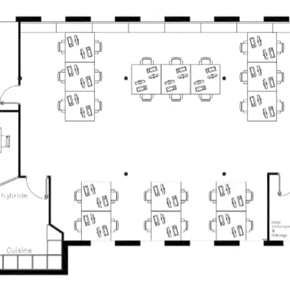 Espace indépendant 165 m² 30 postes Location bureau Rue de Braque Paris 75003 - photo 5