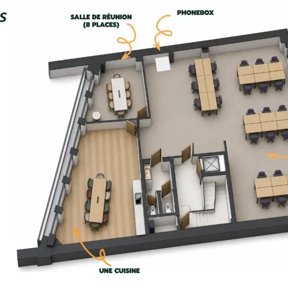 Espace indépendant 167 m² 24 postes Coworking Rue Notre Dame des Victoires Paris 75002 - photo 1