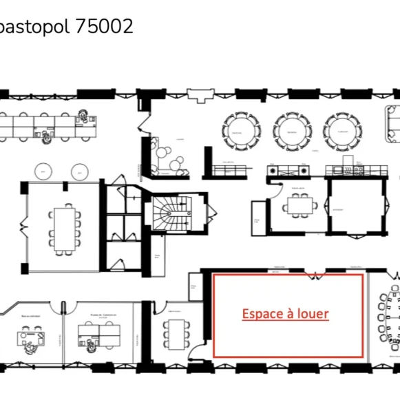 Bureau privé 50 m² 18 postes Location bureau Boulevard de Sébastopol Paris 75002 - photo 4