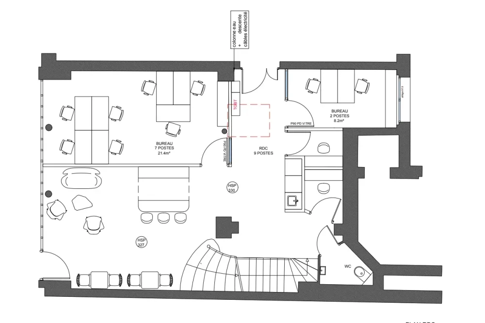 Bureau privé - 75009 - 30 postes - 16500€