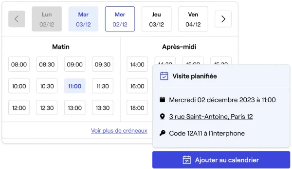 Planification des visites