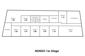 Bureau privé - 93100 - 4 postes - 1286€