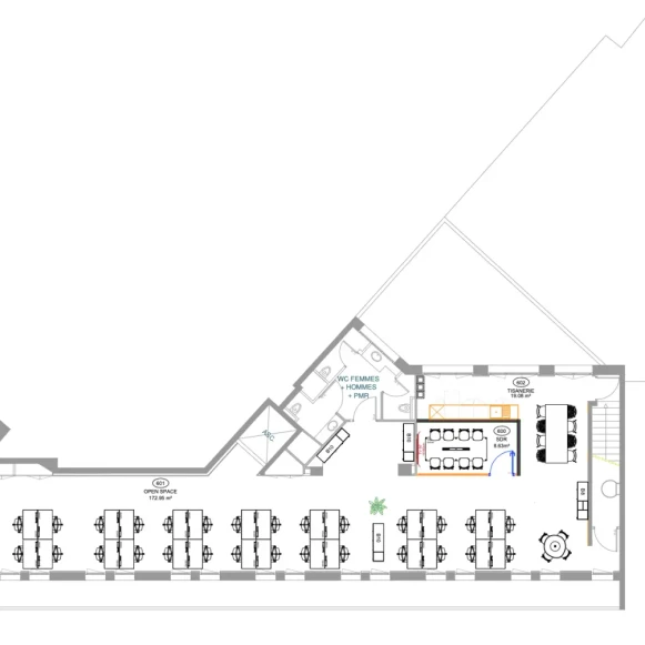 Espace indépendant 210 m² 48 postes Location bureau Rue de Laborde Paris 75008 - photo 3
