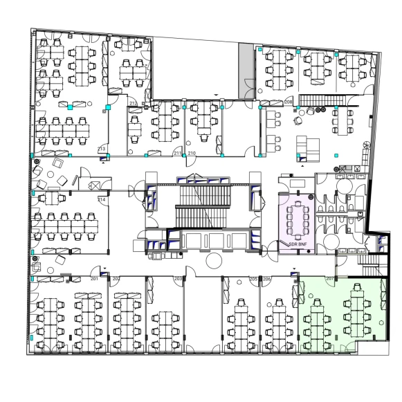 Bureau privé 54 m² 14 postes Coworking Rue de Tolbiac Paris 75013 - photo 2