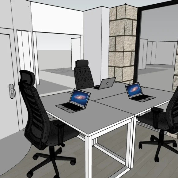 Bureau privé 15 m² 3 postes Coworking Rue du Chapeau Rouge Dijon 21000 - photo 2