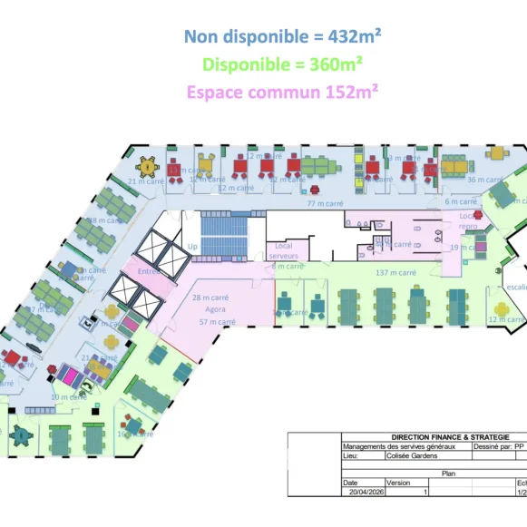 Espace indépendant 1 100 m² 120 postes Location bureau Avenue de l'Arche Courbevoie 92400 - photo 2