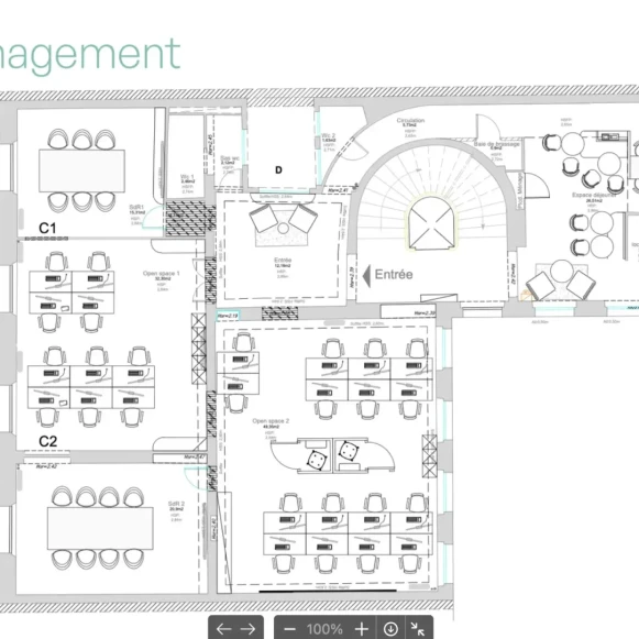 Espace indépendant 176 m² 26 postes Location bureau Rue Blanche Paris 75009 - photo 1