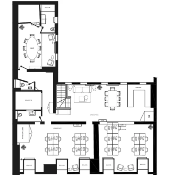 Espace indépendant 180 m² 26 postes Location bureau Rue du Mail Paris 75002 - photo 13