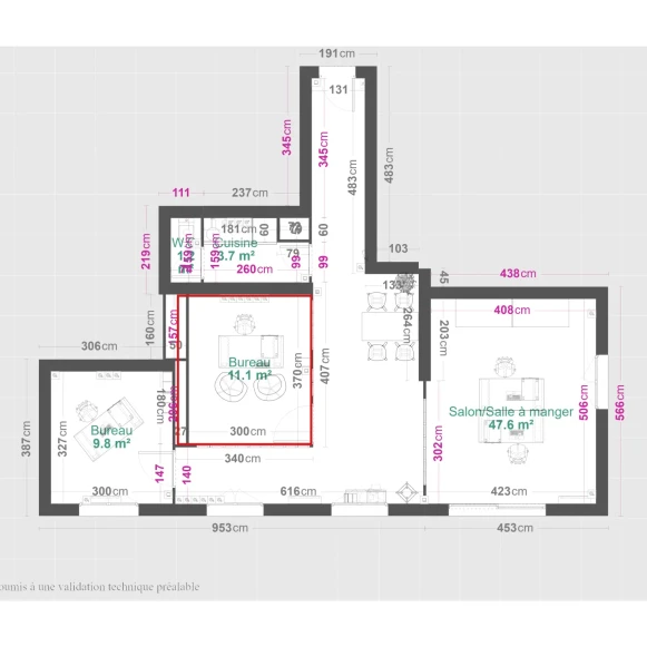 Bureau privé 11 m² 1 poste Location bureau Boulevard Carnot Albi 81000 - photo 6