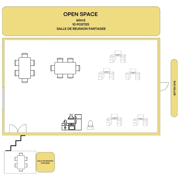 Open Space  10 postes Coworking Rue Keller Paris 75011 - photo 6