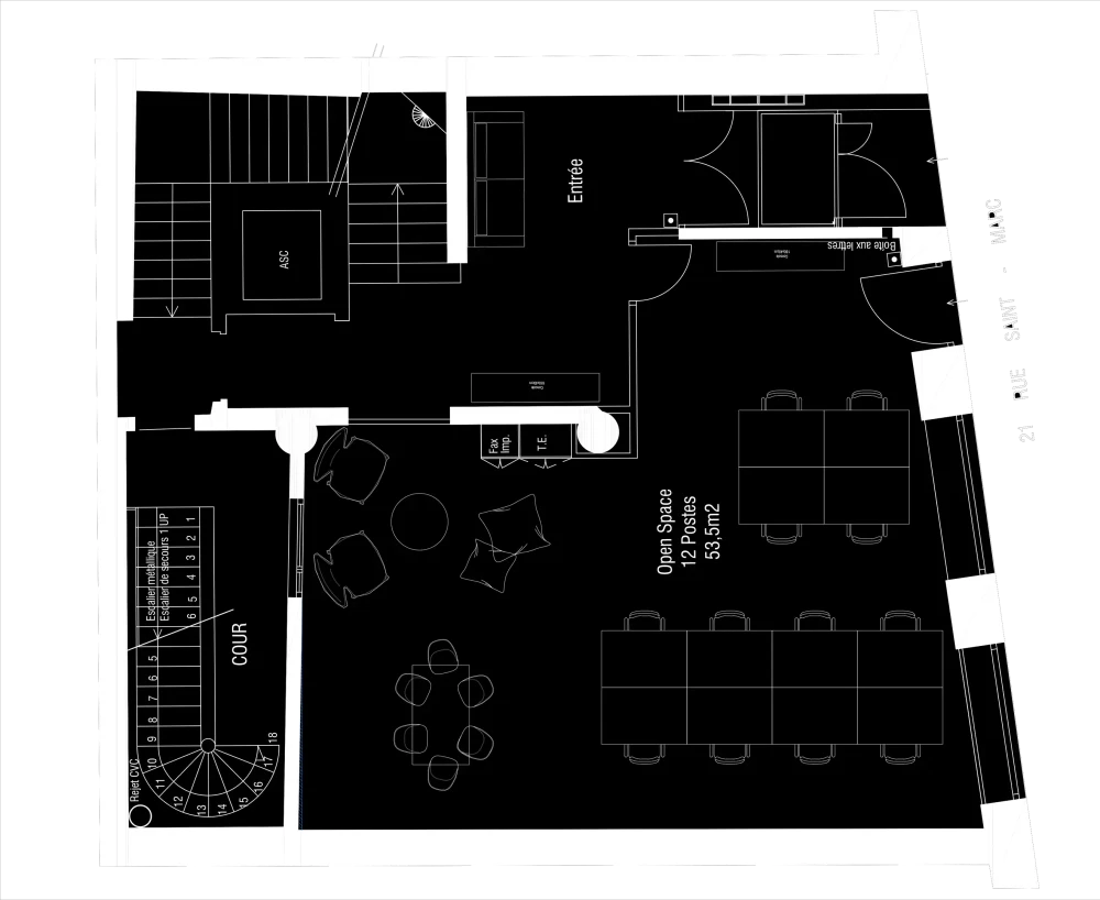 Espace indépendant - 75002 - 12 postes - 6600€