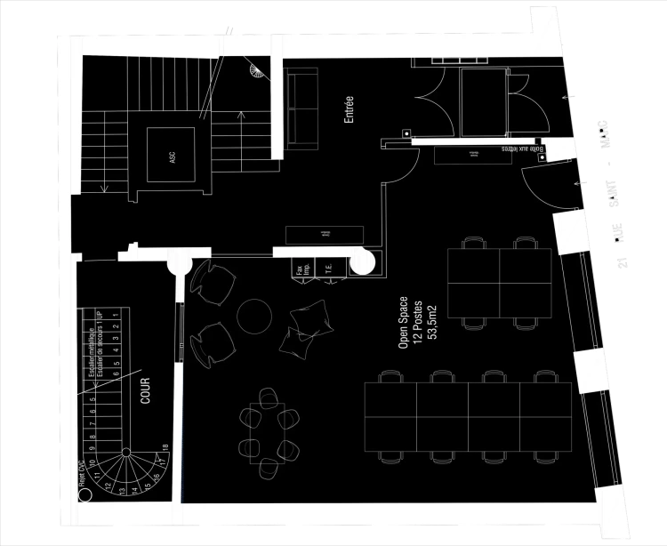 Espace indépendant - 75002 - 12 postes - 6600€