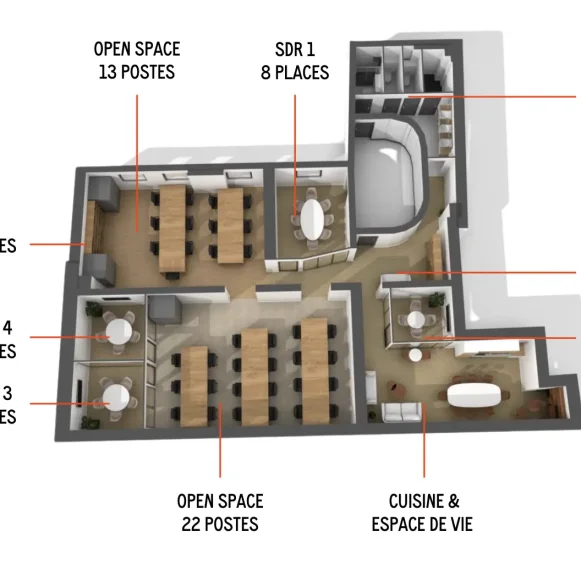 Espace indépendant 200 m² 35 postes Location bureau Rue des Jeuneurs Paris 75002 - photo 2