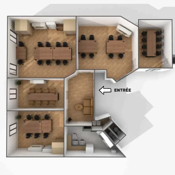 Espace indépendant 128 m² 28 postes Location bureau Boulevard de Sébastopol Paris 75003 - photo 3