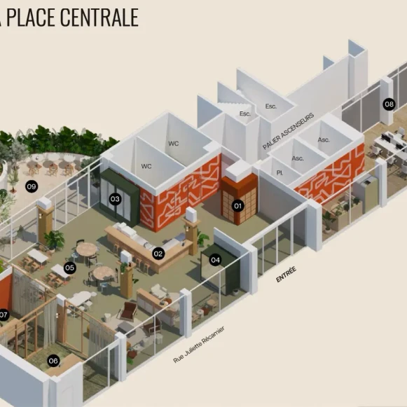 Bureau privé 55 m² 4 postes Location bureau Rue Juliette Récamier Lyon 69006 - photo 6