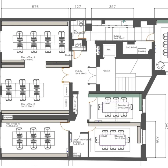 Espace indépendant 130 m² 24 postes Location bureau Rue Bleue Paris 75009 - photo 3