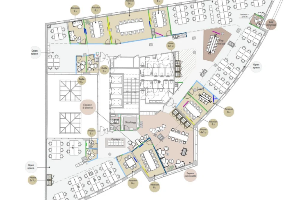Espace indépendant - 75012 - 100 postes - 45000€