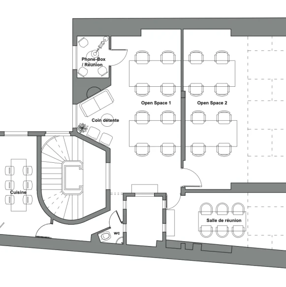 Espace indépendant 100 m² 16 postes Location bureau Rue Blondel Paris 75003 - photo 7