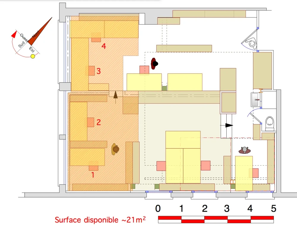 Open Space - 75020 - 2 postes - 333.33€