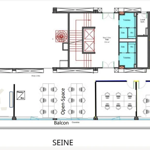 Espace indépendant 330 m² 30 postes Coworking Quai du Président Carnot Saint-Cloud 92210 - photo 5