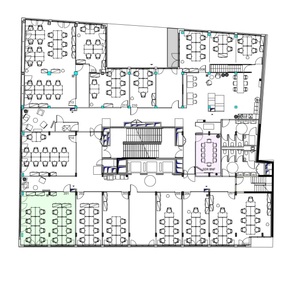Bureau privé 52 m² 15 postes Coworking Rue de Tolbiac Paris 75013 - photo 2
