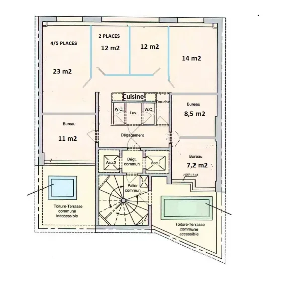 Bureau privé 12 m² 2 postes Coworking Rue Louise Michel Levallois-Perret 92300 - photo 1