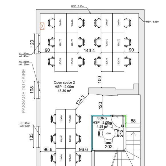 Espace indépendant 107 m² 22 postes Coworking Passage du Caire Paris 75002 - photo 13