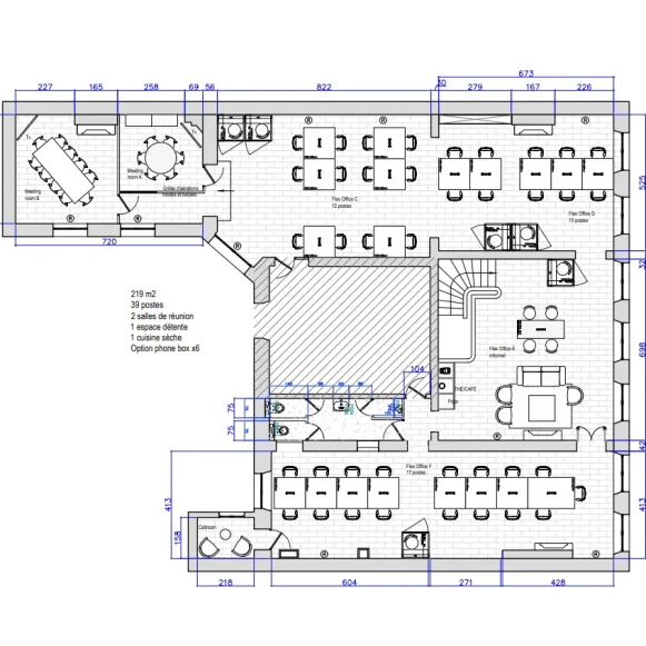 Espace indépendant 450 m² 60 postes Coworking Rue Sainte-Anne Paris 75002 - photo 10