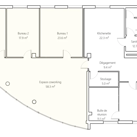 Bureau privé 213 m² 10 postes Location bureau Rue Nicolas Appert Lognes 77185 - photo 1