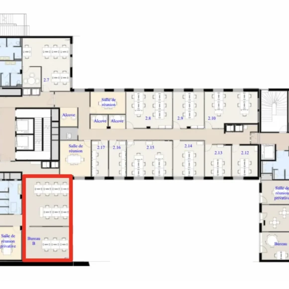 Bureau privé 70 m² 20 postes Coworking Rue Ordener Paris 75018 - photo 1