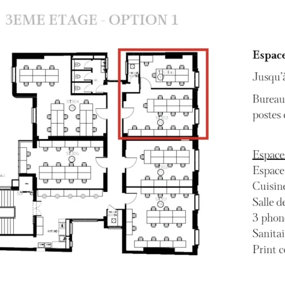 Bureau privé 54 m² 18 postes Location bureau Rue de Stockholm Paris 75008 - photo 3