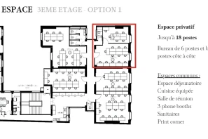 Bureau privé - 75008 - 18 postes - 14400€