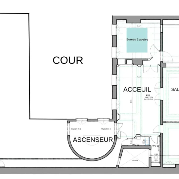 Bureau privé 13 m² 3 postes Coworking Rue Vignon Paris 75009 - photo 7