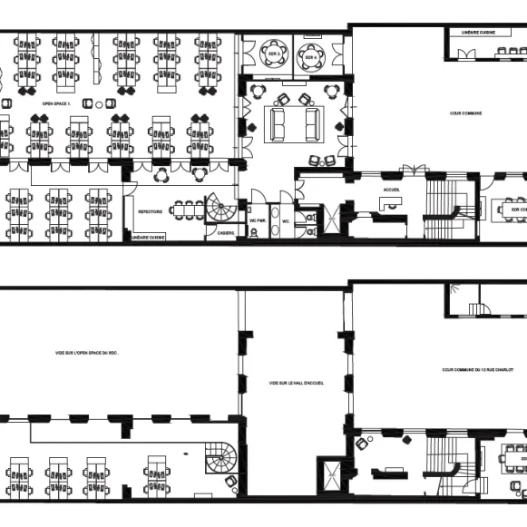 Bureau privé 850 m² 120 postes Coworking Rue Charlot Paris 75003 - photo 4
