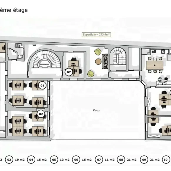 Bureau privé 40 m² 12 postes Location bureau Rue Royale Paris 75008 - photo 4