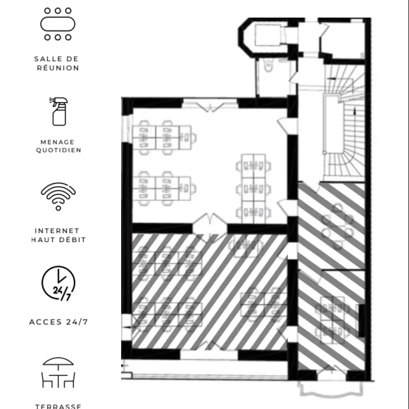 Bureau privé 80 m² 18 postes Location bureau Rue Alphonse de Neuville Paris 75017 - photo 10