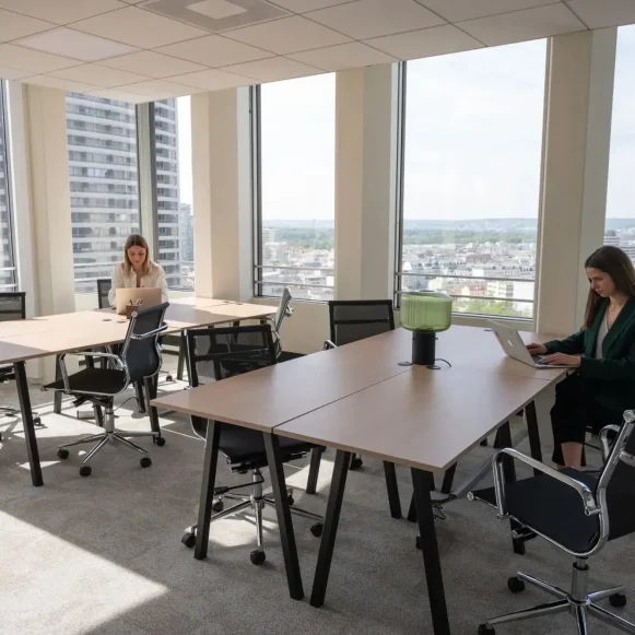 Bureau privé 7 m² 2 postes Coworking Terrasse Boieldieu Puteaux 92800 - photo 1