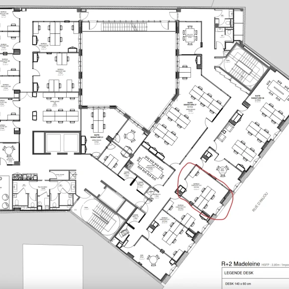 Bureau privé 19 m² 5 postes Location bureau Boulevard Malesherbes Paris 75008 - photo 1