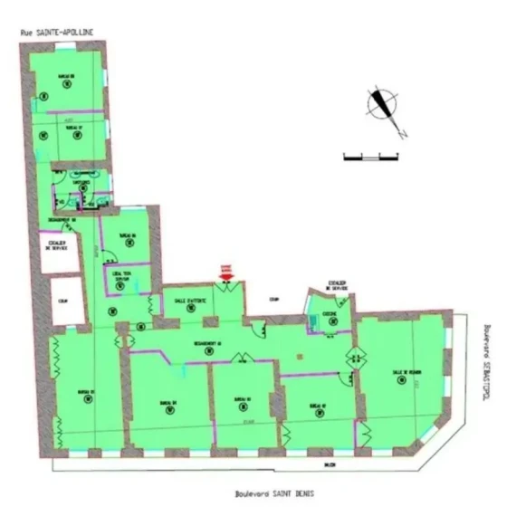 Espace indépendant 215 m² 35 postes Coworking Boulevard Saint Denis Paris 75003 - photo 5